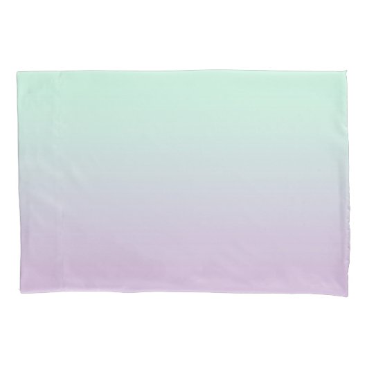 Pastel ästhetische Minze und Lilac Gradient Ombre Kissenbezug (Vorderseite)