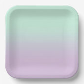 Pastel ästhetische Minze und Lilac Gradient Ombre Pappteller (Vorderseite)