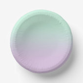 Pastel ästhetische Minze und Lilac Gradient Ombre Pappteller (Vorderseite)