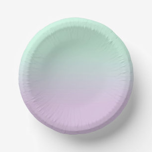 Pastel ästhetische Minze und Lilac Gradient Ombre Pappteller