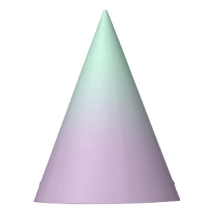 Pastel ästhetische Minze und Lilac Gradient Ombre Partyhütchen