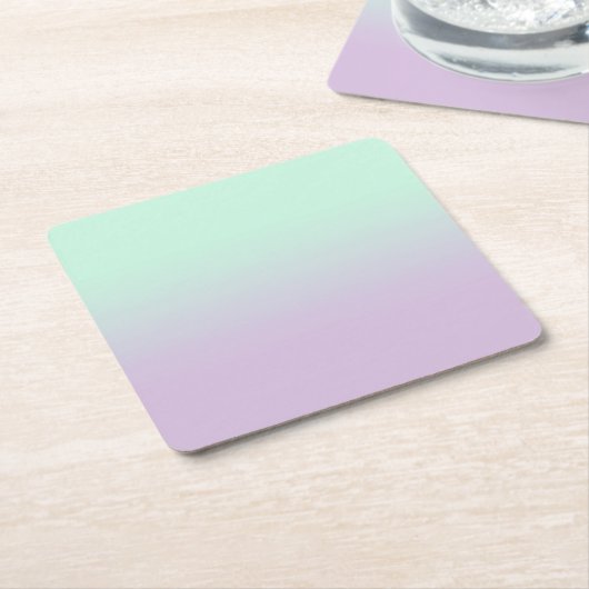 Pastel ästhetische Minze und Lilac Gradient Ombre Rechteckiger Pappuntersetzer (angewinkelt)
