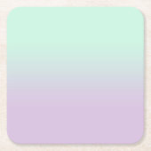 Pastel ästhetische Minze und Lilac Gradient Ombre Rechteckiger Pappuntersetzer (Vorderseite)