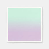 Pastel ästhetische Minze und Lilac Gradient Ombre Serviette (Vorderseite)