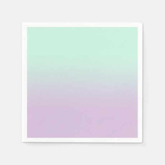 Pastel ästhetische Minze und Lilac Gradient Ombre Serviette (Vorderseite)