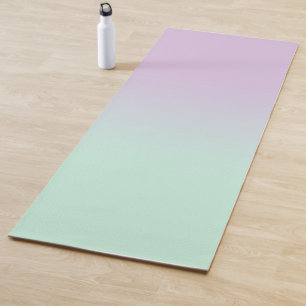 Pastel ästhetische Minze und Lilac Gradient Ombre Yogamatte