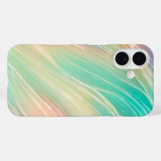 Pastel Aurora Flow Abstract Phone Case (Rückseite (Horizontal))