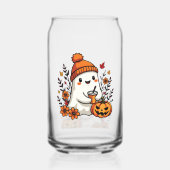 Pastel Autumn Kawaii Ghost Fall Pumpkin Gewürz Dosenglas (Vorderseite)
