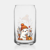 Pastel Autumn Kawaii Ghost Fall Pumpkin Gewürz Dosenglas (Rückseite)
