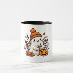 Pastel Autumn Kawaii Ghost Fall Pumpkin Gewürz Tasse