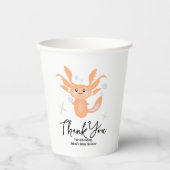 Pastel Axolotl Ocean Creature Babydusche Pappbecher (Vorderseite)