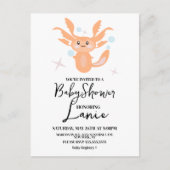 Pastel Axolotl Ocean Creature Babydusche Postkarte (Vorderseite)