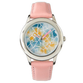 Pastel Azulejo Watercolor Mosaic Watch – Portugues Armbanduhr