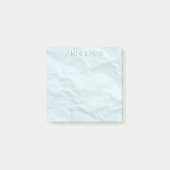 Pastel-Baby-Blau zerknitterte zerrissene individue Post-it Klebezettel (Vorderseite)