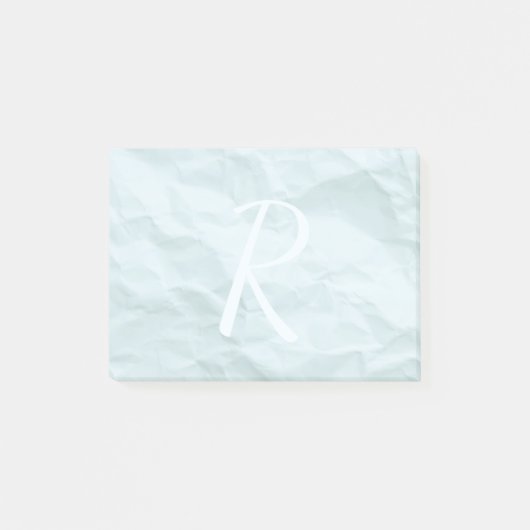 Pastel-Baby-Blau-zerknittertes Papier, kundenspezi Post-it Klebezettel (Vorderseite)