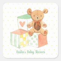 Pastel Baby Blocks und Teddy Bear