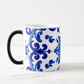 Pastel Baby Blue and White French Floral Fancy Dam Verwandlungstasse
