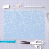Pastel Baby Blue Confetti Hearts Seidenpapier (Handwerk)