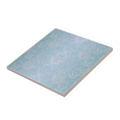 Pastel Baby Blue Damask Fliese (Seite)