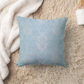 Pastel Baby Blue Damask Kissen (Decke)