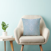 Pastel Baby Blue Damask Kissen (Stuhl )