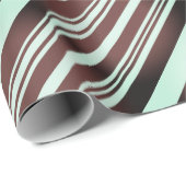 Pastel Baby Blue Espresso Brown Stripe Modern Boho Geschenkpapier (Rolleneckpunkt)