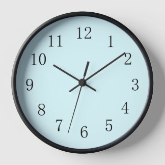 Pastel Baby Blue Kitchen Wall Clock Uhr