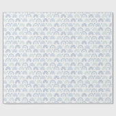Pastel Baby Blue Rainbows Muster Geschenkpapier (Flach)