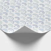 Pastel Baby Blue Rainbows Muster Geschenkpapier (Ecke)
