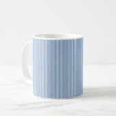 Pastel Baby Blue Vertical Stripes Kaffeetasse (Vorderseite Links)