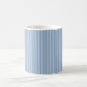 Pastel Baby Blue Vertical Stripes Kaffeetasse (Mittel)