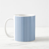 Pastel Baby Blue Vertical Stripes Kaffeetasse (Links)