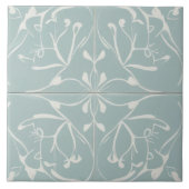 Pastel Baby Blue & White Decoration Abstrakt Fliese (Vorderseite)