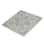 Pastel Baby Blue & White Decoration Floral Fliese (Seite)