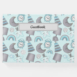 PASTEL BABY BOY BLUE ITEMS TOYS GÄSTEBUCH