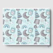 PASTEL BABY BOY BLUE ITEMS TOYS GÄSTEBUCH (Rückseite)