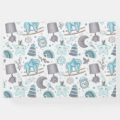 PASTEL BABY BOY BLUE ITEMS TOYS GÄSTEBUCH (Rückseite)