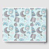 PASTEL BABY BOY BLUE ITEMS TOYS GÄSTEBUCH (Rückseite)