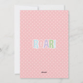 Pastel Baby Dinosaur Kindergeburtstag Party Feiertagskarte (Rückseite)