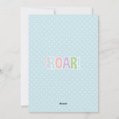 Pastel Baby Dinosaur Kindergeburtstag Party Feiertagskarte (Rückseite)