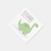 Pastel Baby Dinosaurs Roar Geburtstagsparty Serviette (Ecke)