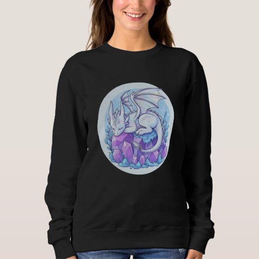 Pastel Baby Dragon Sleeping Sweatshirt (Vorderseite)