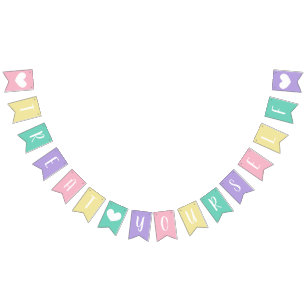 Pastel Baby Dusche Leckerei Sie selbst Desserttisc Wimpelkette