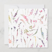 Pastel Baby in Bloom Script Bloral Baby Dusche Einladung (Rückseite)