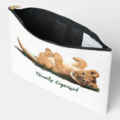 Pastel Baby Lion Small Pouch Adortable Wildlife Zubehörtasche (Offen)