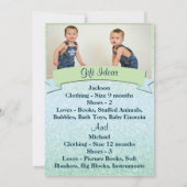 Pastel Baby Namemony - Einladung (Rückseite)