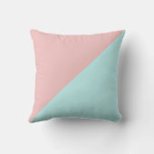 Pastel Baby Pink Blue Graphic Solid Color Kissen (Rückseite)