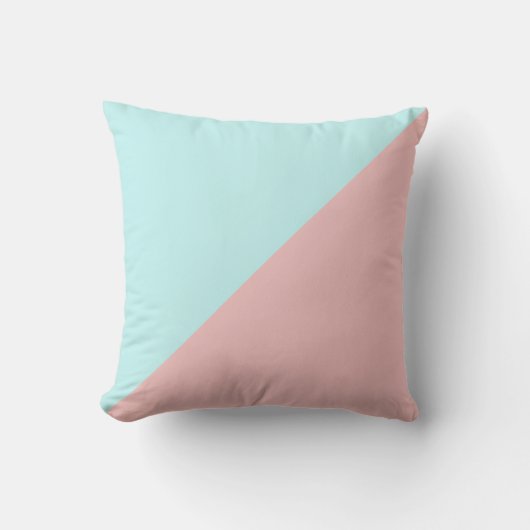 Pastel Baby Pink Blue Graphic Solid Color Kissen (Vorderseite)
