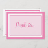 Pastel Baby Pink Dankeskarte (Vorne/Hinten)