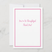 Pastel Baby Pink Dankeskarte (Rückseite)